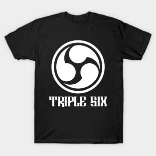 666 Triple Six + Font (white) T-Shirt